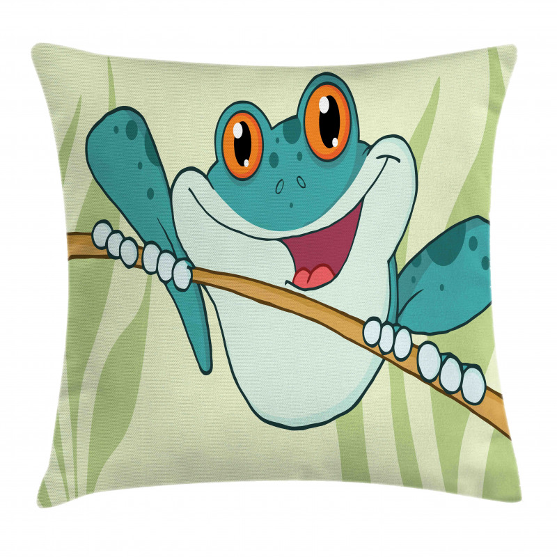 Happy Animal in Nature Pillow Cover