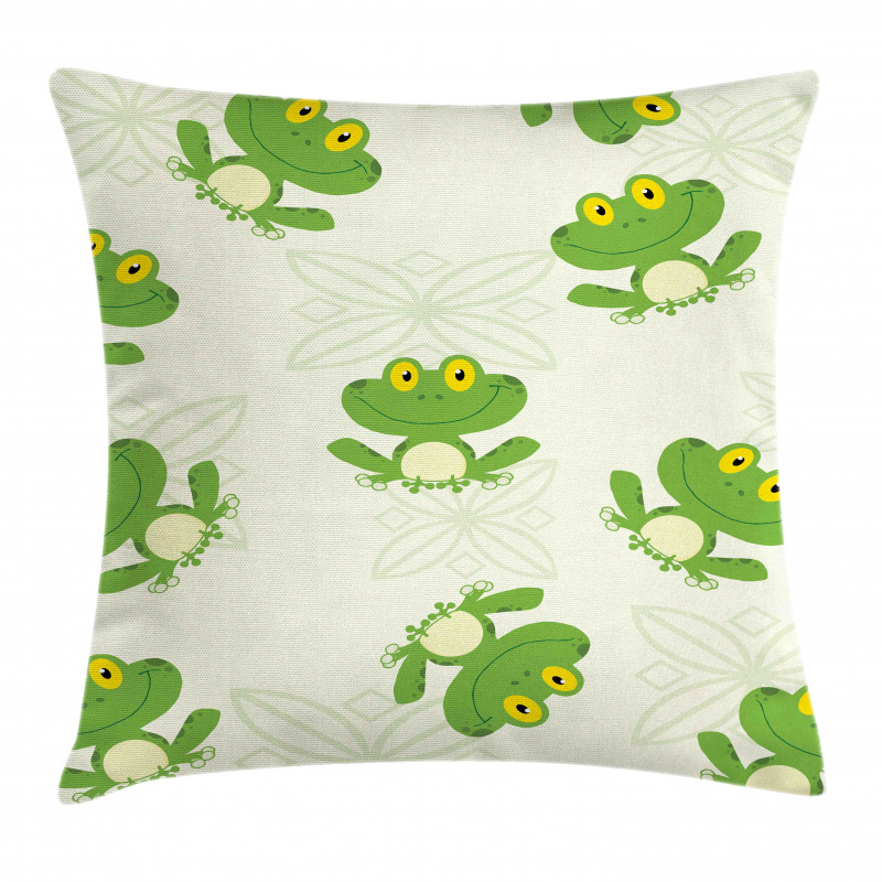 Repetitive Smiling Animal Pillow Cover