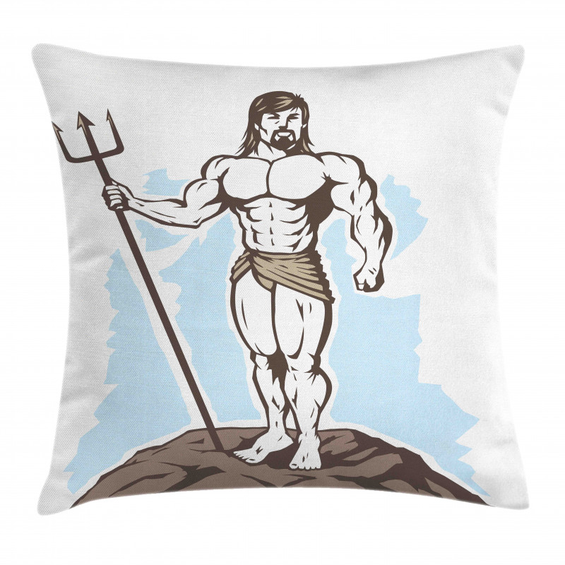 Greek Myth Man on a Rock Pillow Cover