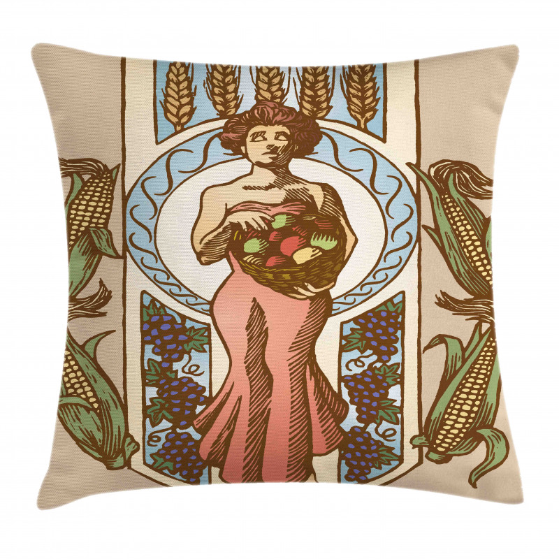 Harvest Woman with Corns Pillow Cover