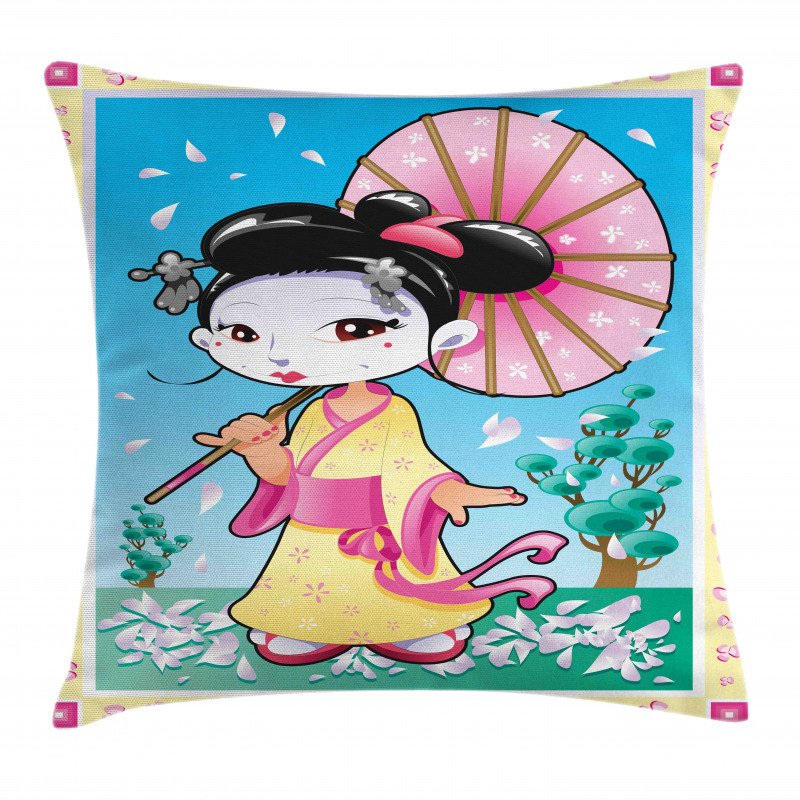 Geisha Pillow Cover