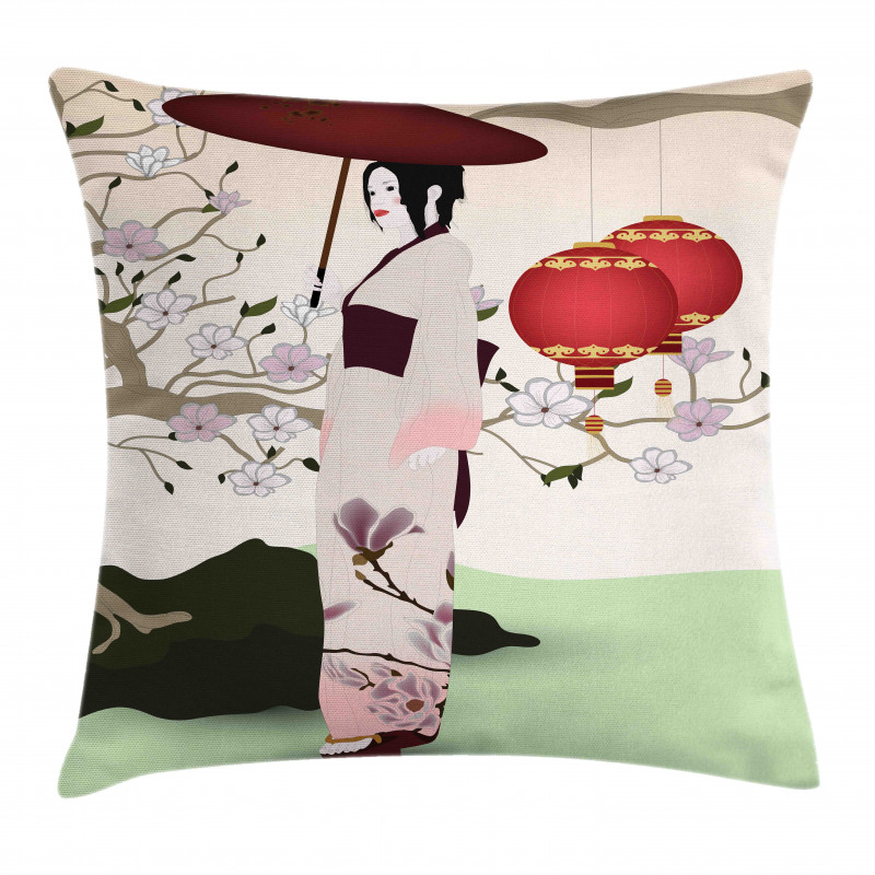 Orient Garden Pillow Cover