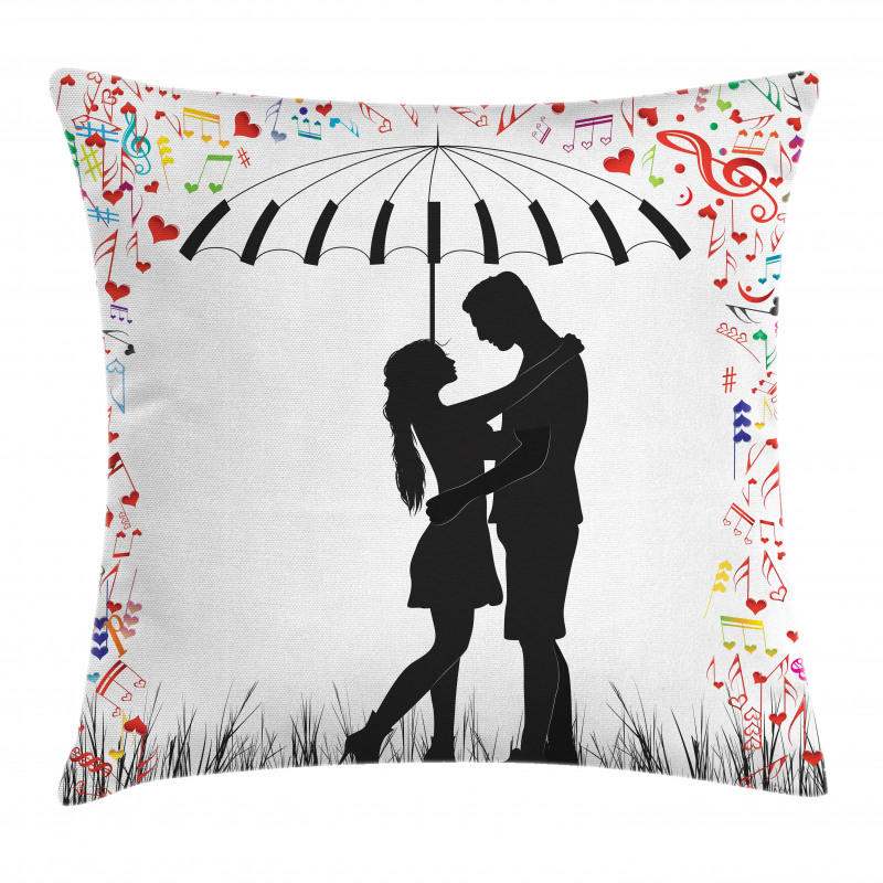 Young Romantic Couple Pillow Cover