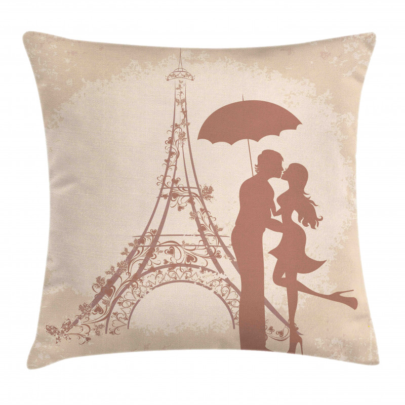 Couple Eiffel Tower Pillow Cover