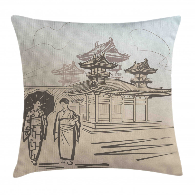 Women Walking Pillow Cover