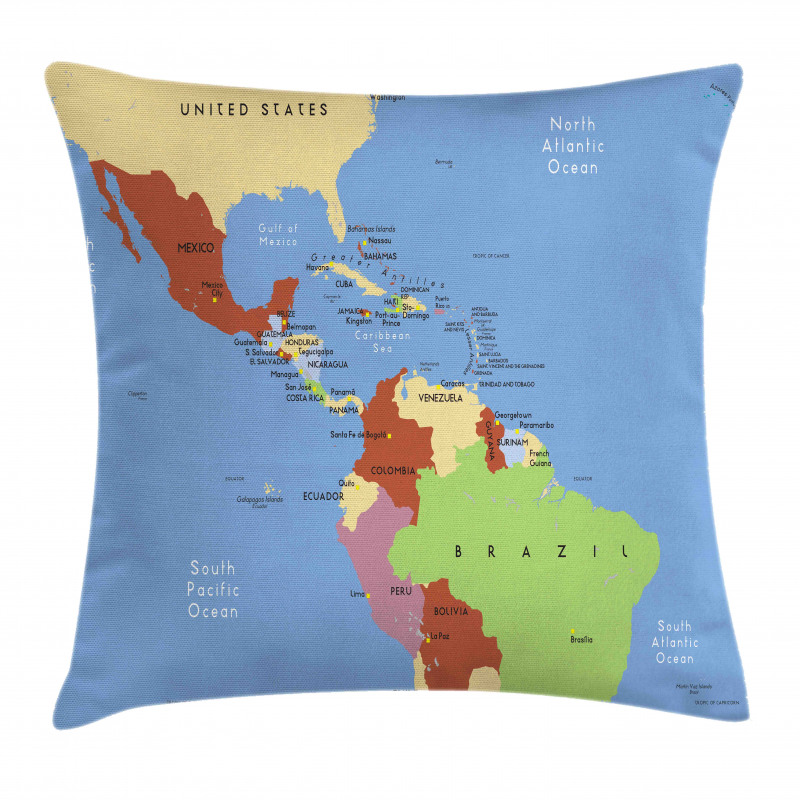 South North Pacific Ocean Pillow Cover