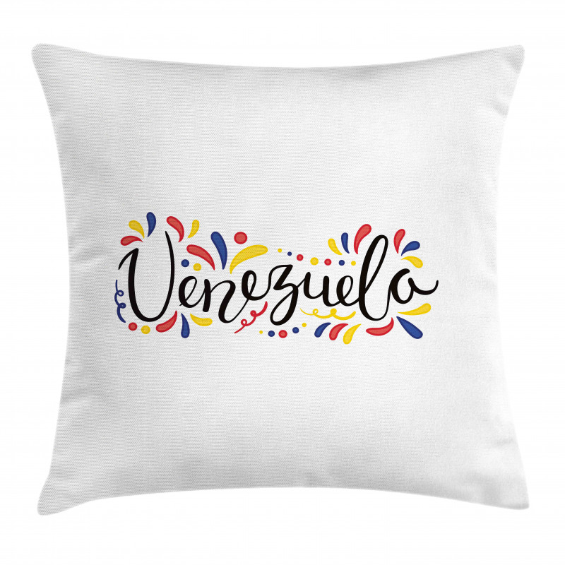 Colorful Cursive Wording Pillow Cover