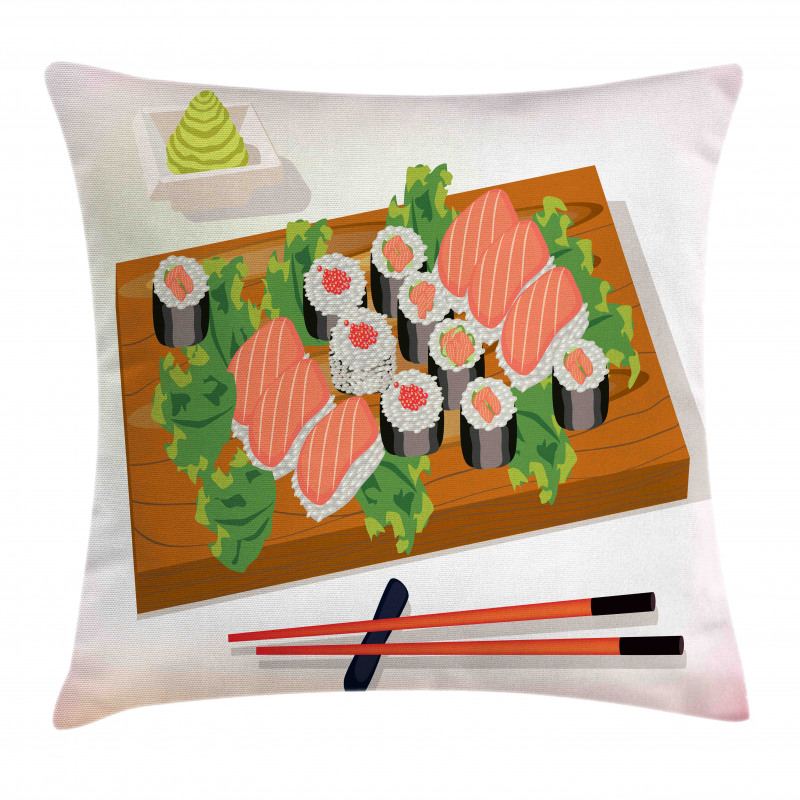 Plate of Tasty Food Pillow Cover