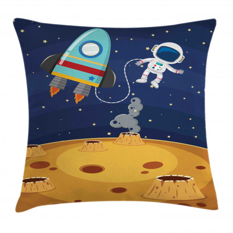 Cartoon Design Space Theme Pillow Cover