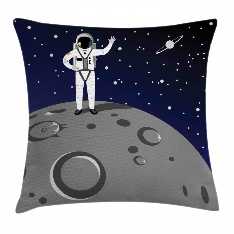 Man Landed on Moon Pillow Cover