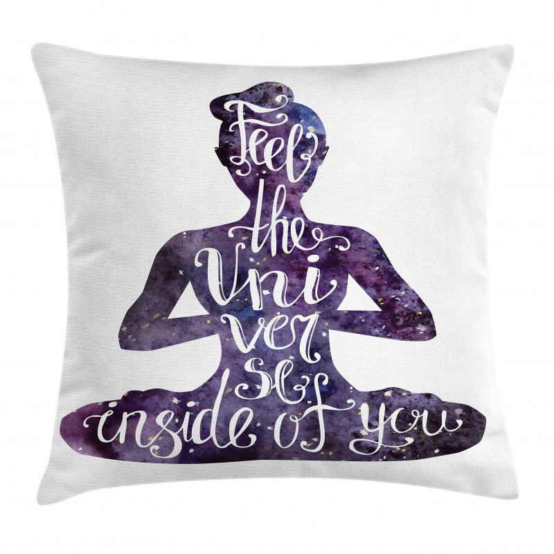 Fell the Universe Text Yoga Pillow Cover