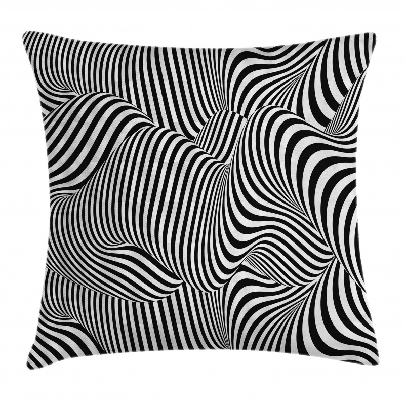 Optical Lines Art Pillow Cover