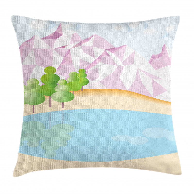 Polygonal Mountain Pillow Cover