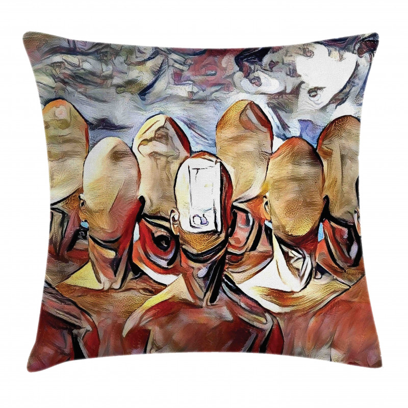 Faceless Men Art Pillow Cover