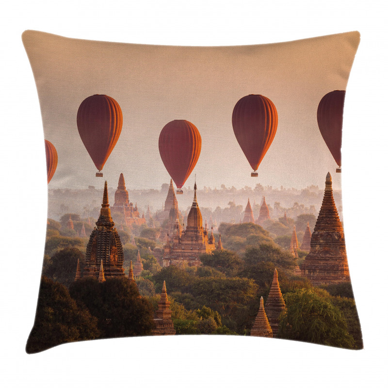 Hot Air Balloon Myanmar Pillow Cover