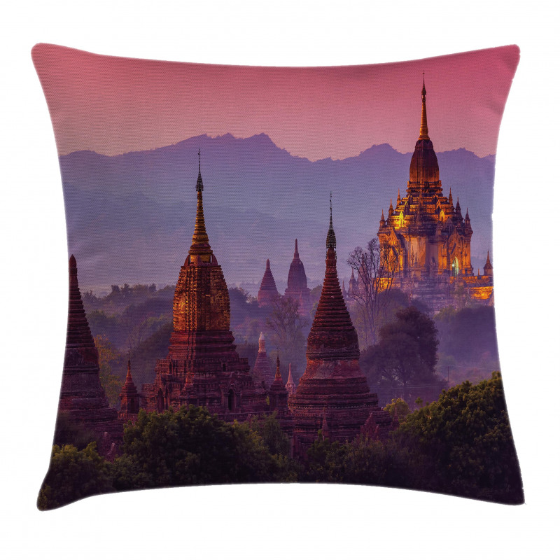 Ancient Building in Bagan Pillow Cover