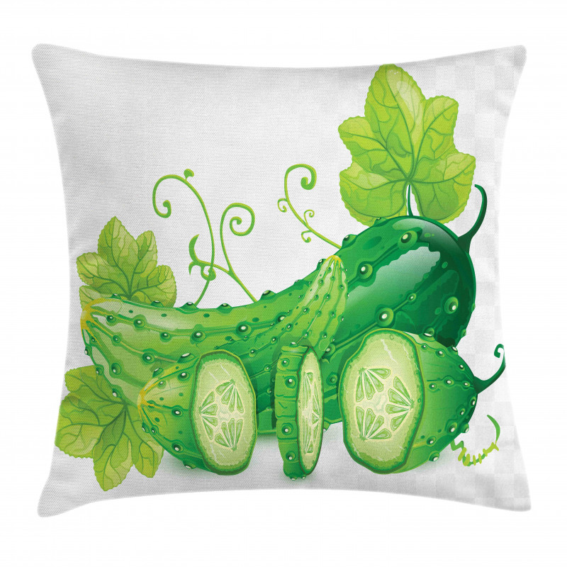 Juicy Cucumber Graphic Pillow Cover