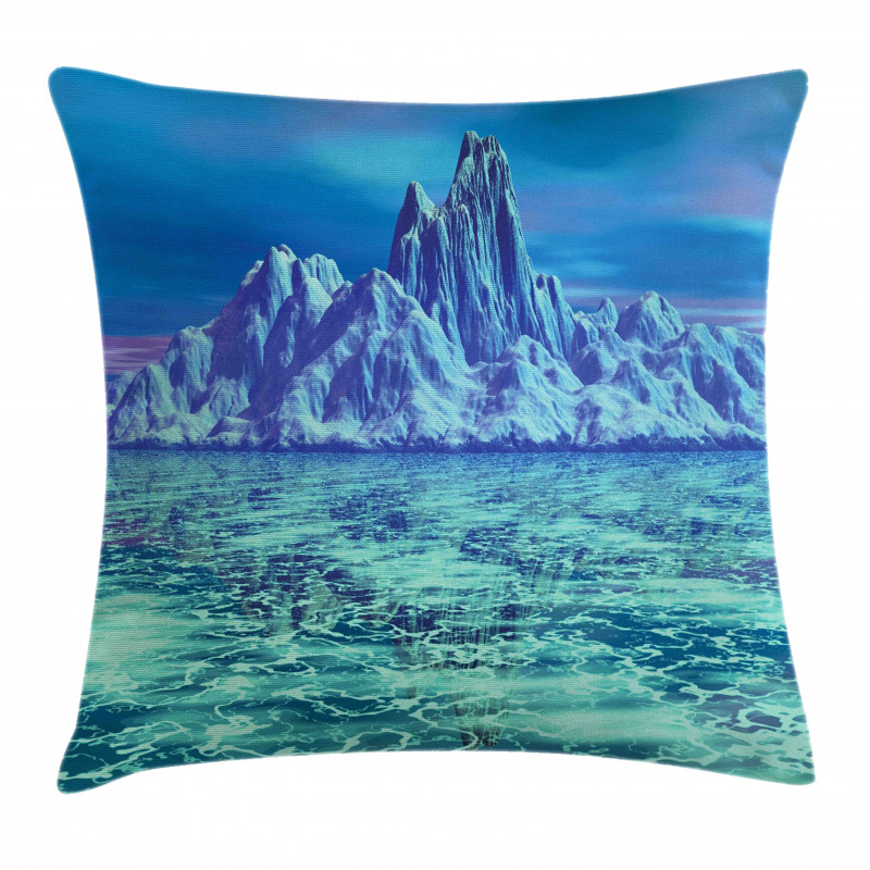 Arctic Landscape Scene Pillow Cover