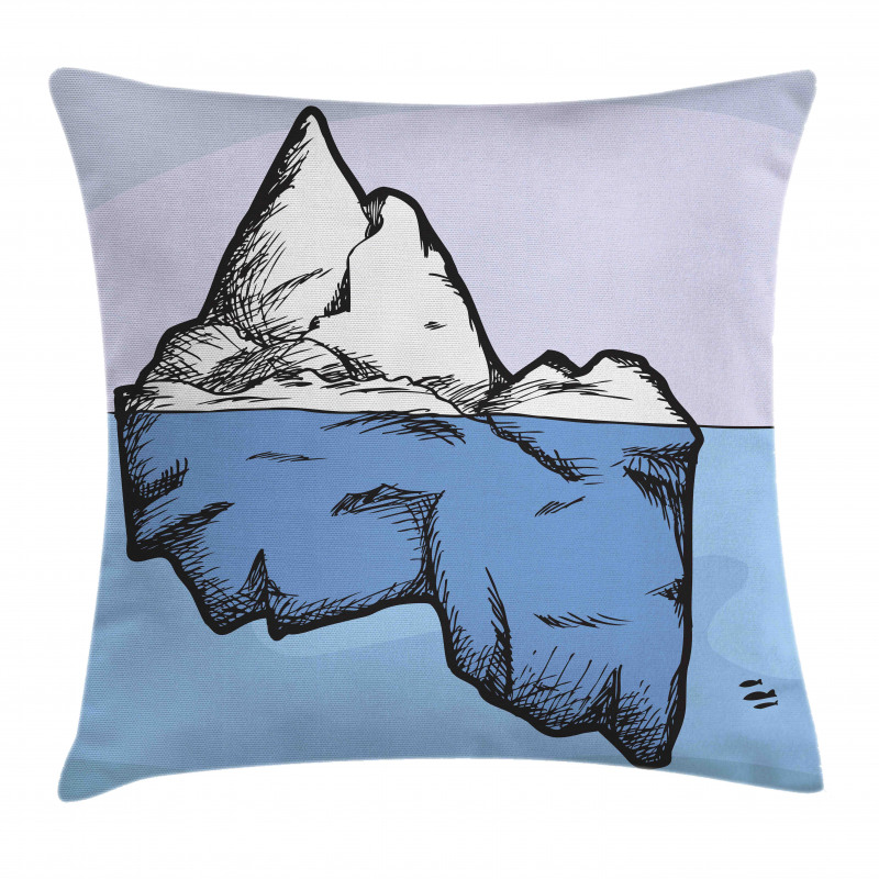 Ice Below and Above Water Pillow Cover