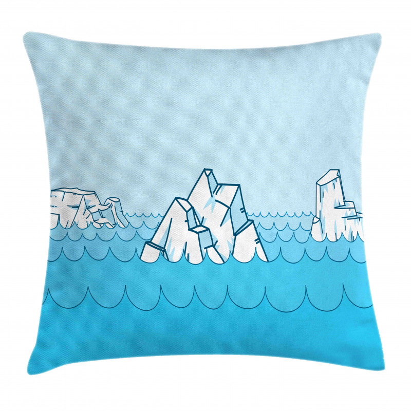 Frosty Elements Floating Pillow Cover