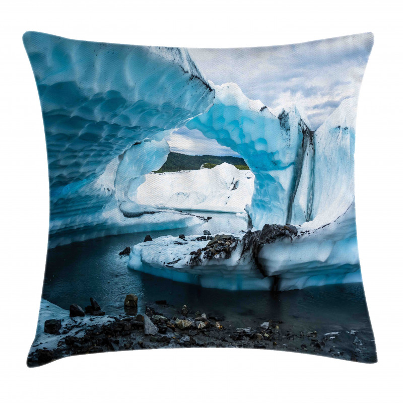 Matanuska Glacier River Pillow Cover