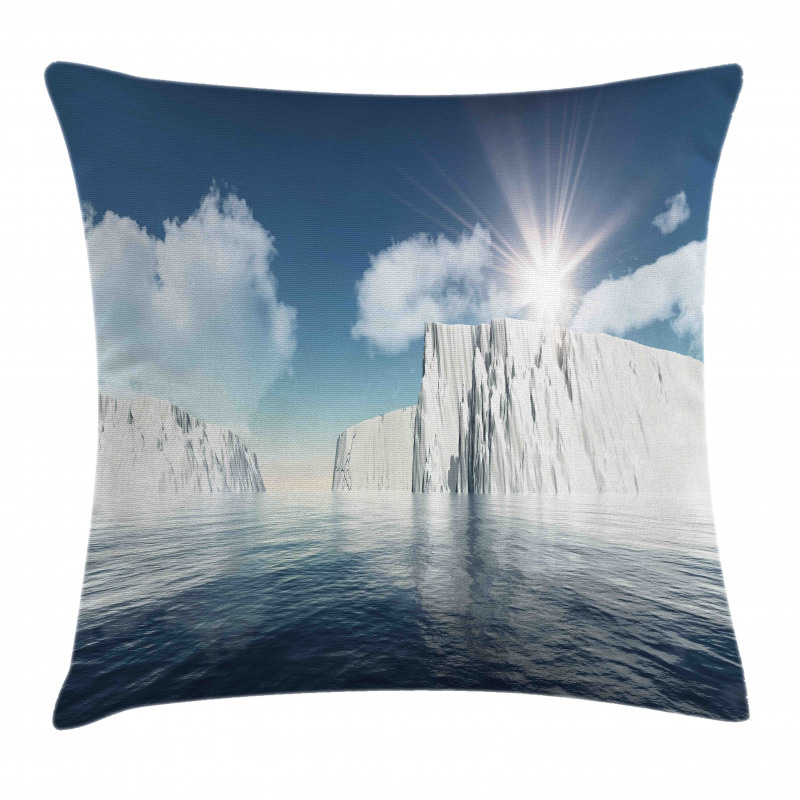 Fluffy Clouds Sunbeams Pillow Cover