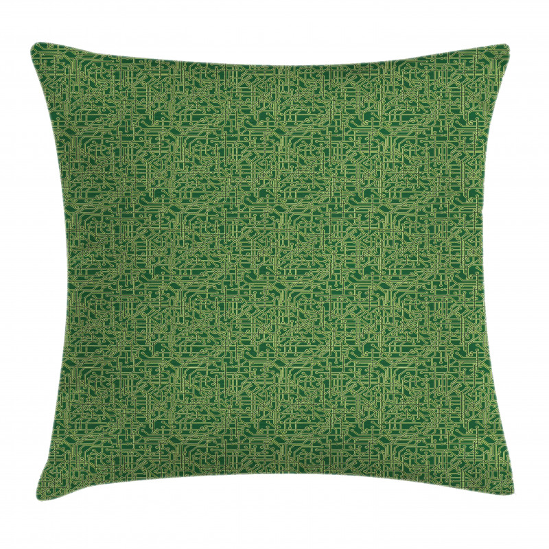 Futuristic Grid Line Pillow Cover