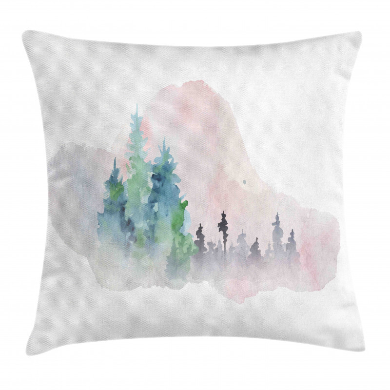 Watercolor Forest Artwork Pillow Cover