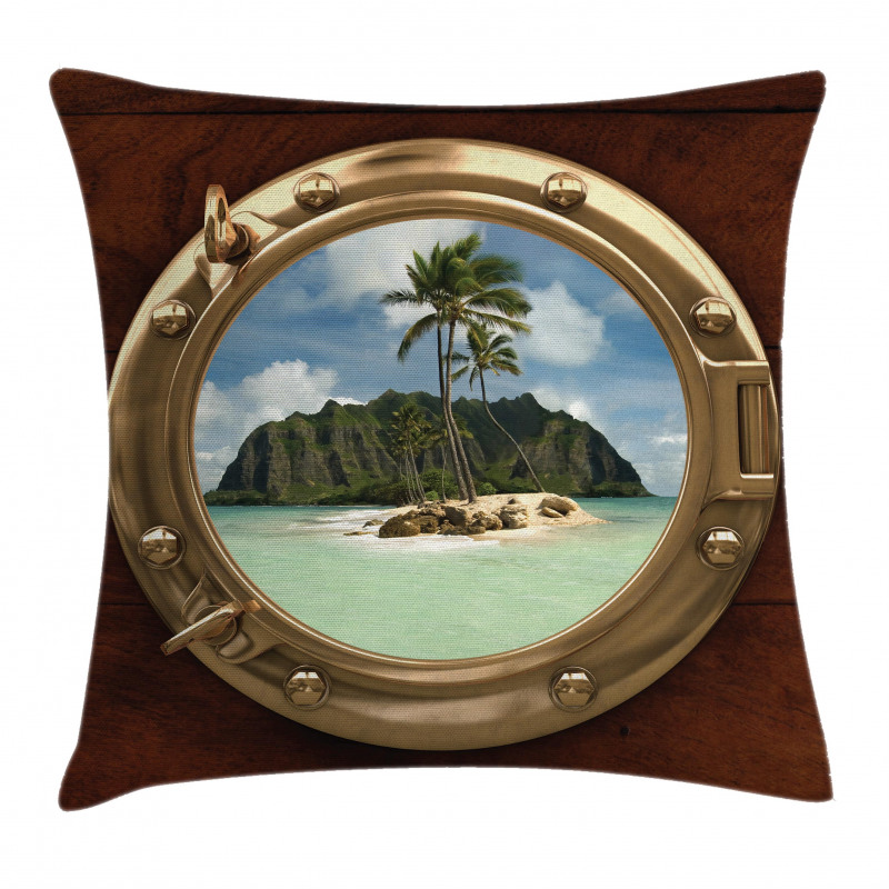 View of Deserted Island Pillow Cover