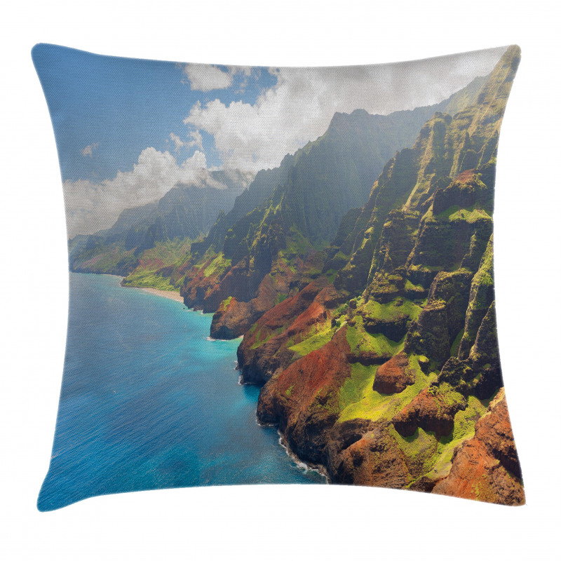 Island Sunshine Panorama Pillow Cover