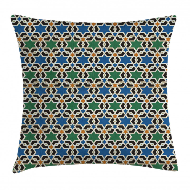 Hexagon Stars Pattern Pillow Cover
