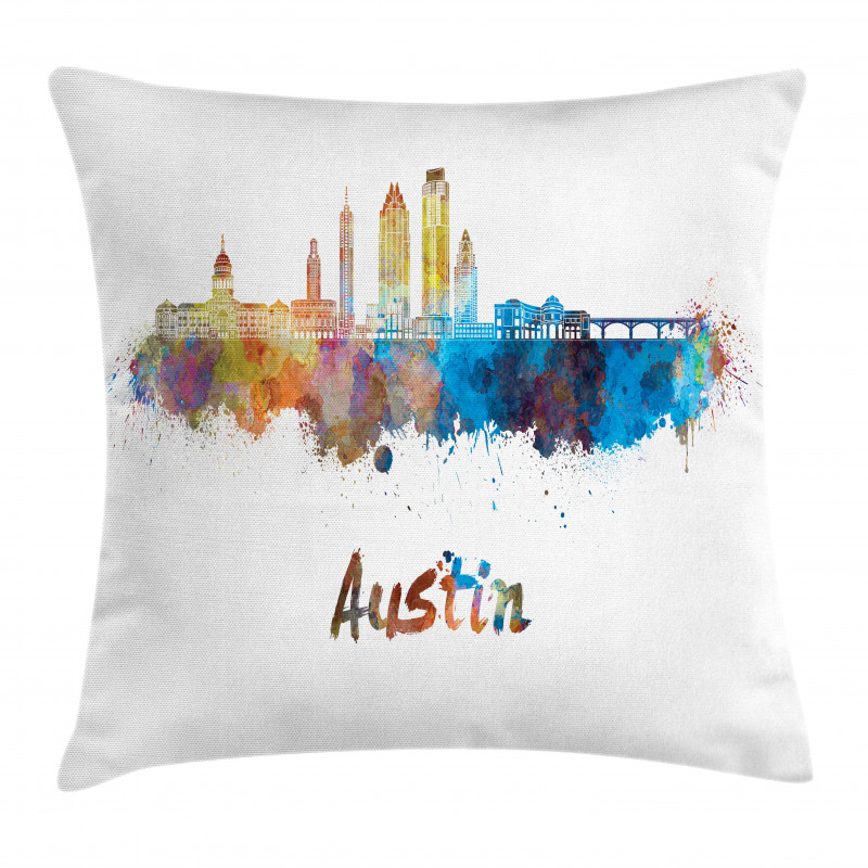 Typographic Paint Splatters Pillow Cover