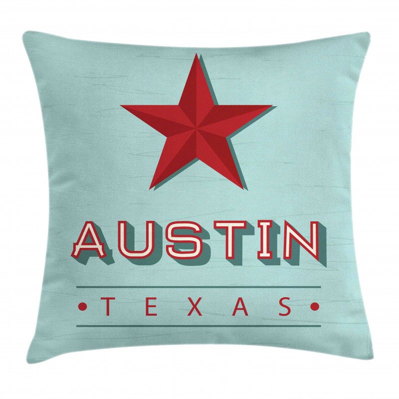 Texas Wording and a Star Pillow Cover
