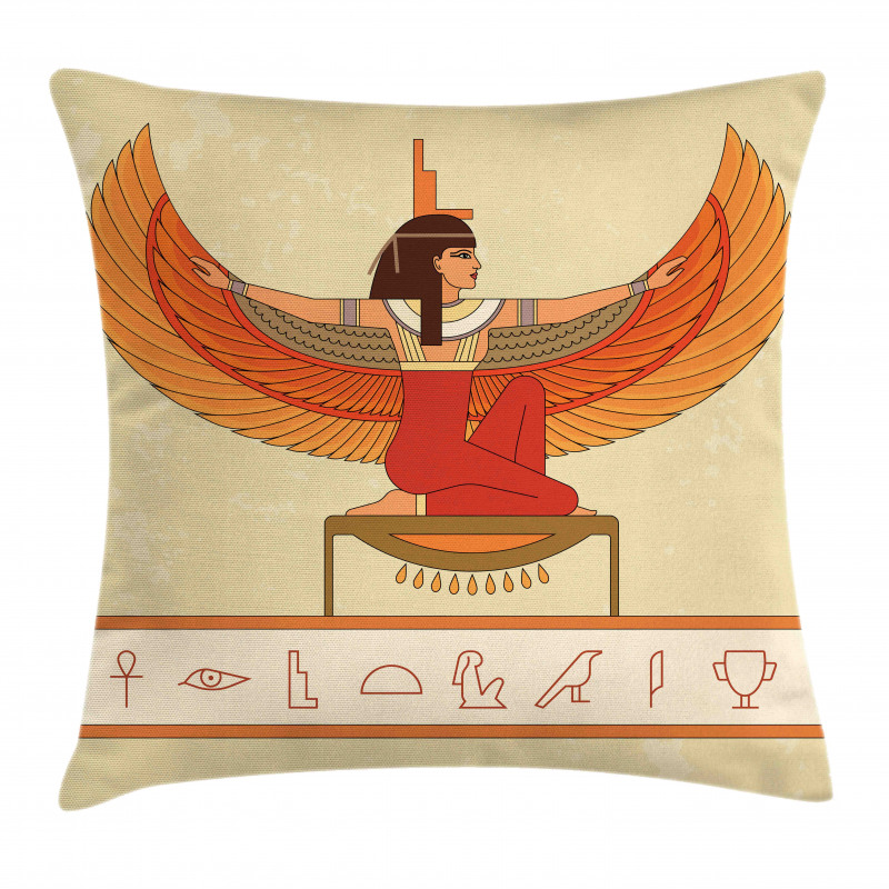 Historical Myth Woman Wing Pillow Cover