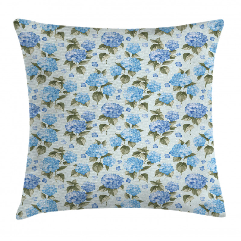 Hydrangea Flowers Swirls Pillow Cover
