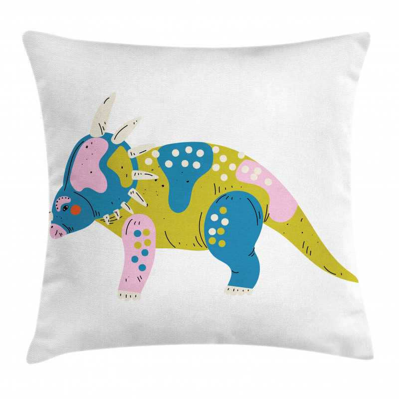 Prehistoric Animal Cartoon Pillow Cover