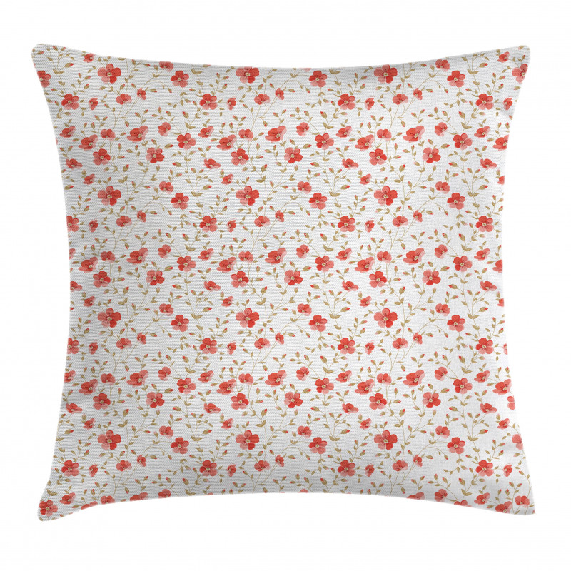 Peony Flowers Blooms Pillow Cover
