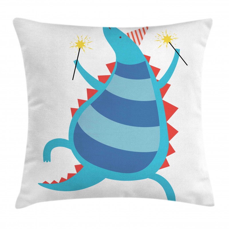 T-Rex Cartoony Art Nursery Pillow Cover