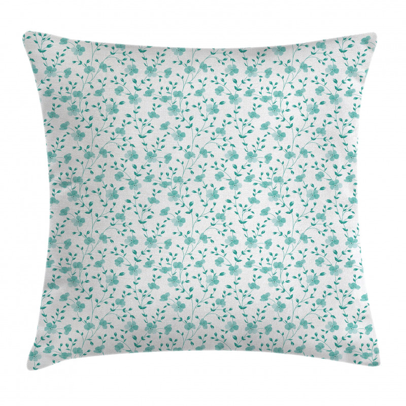 Pattern with Flower Stem Pillow Cover