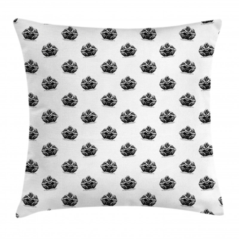 Repetitive Sketchy Pillow Cover