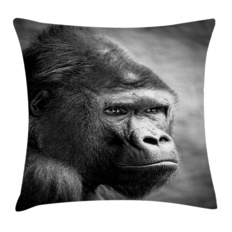 Close up Orangutan Portrait Pillow Cover