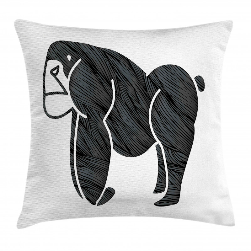 Angry Graphic Ape Standing Pillow Cover