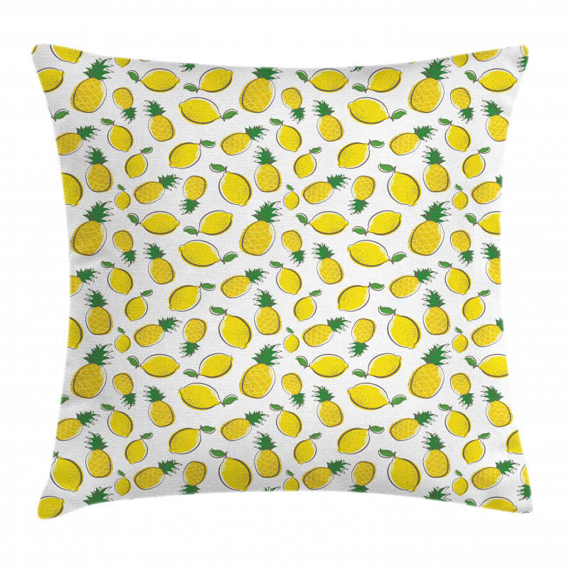 Fresh Fruits Summer Theme Pillow Cover