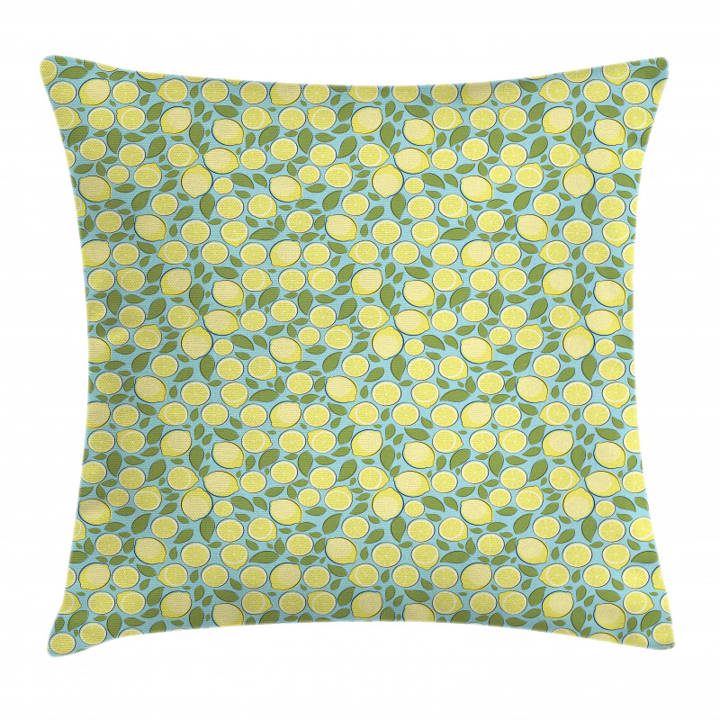 Citrus Fruits Pastel Tones Pillow Cover