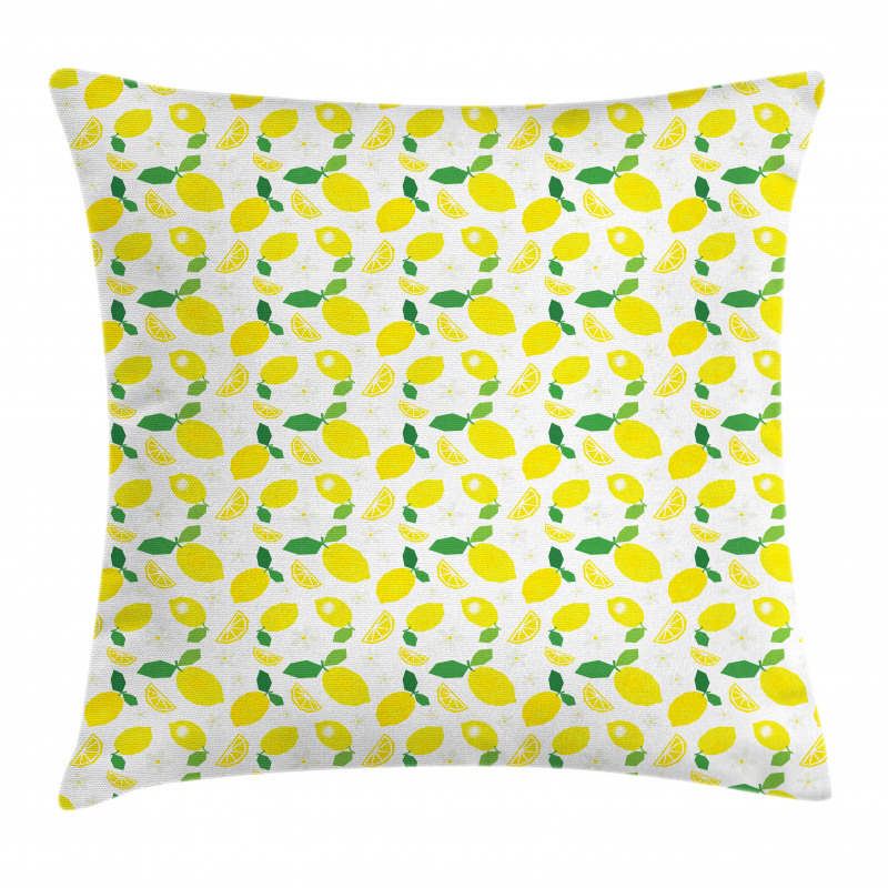 Citrus Leaves Flower Graphic Pillow Cover