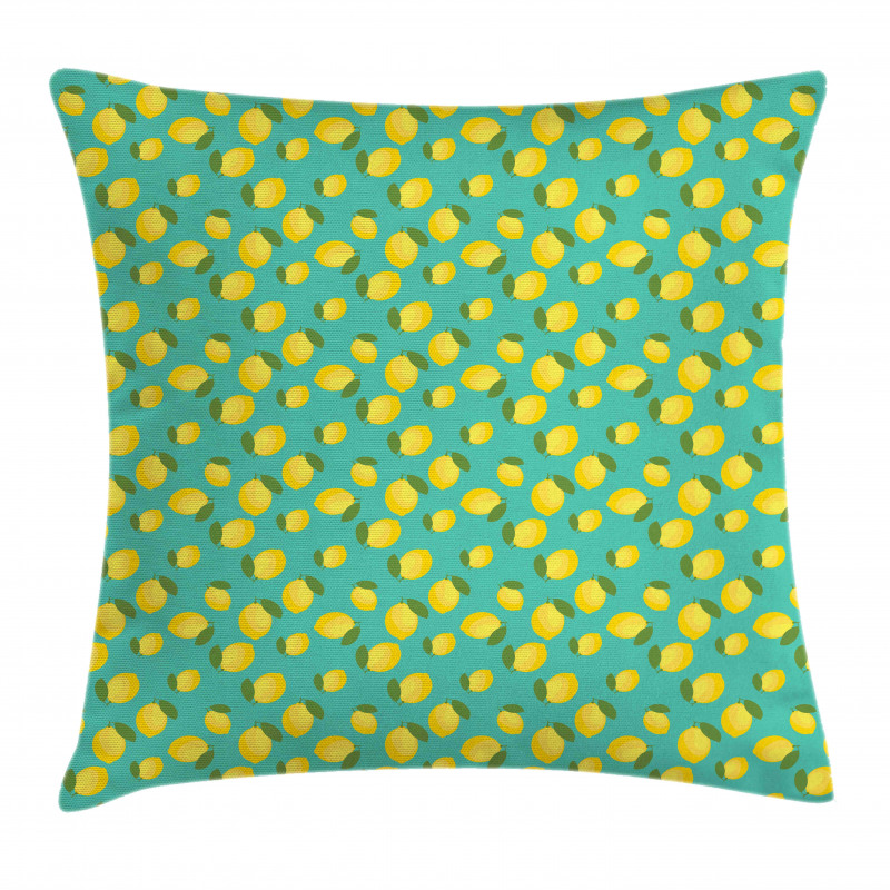 Colorful Citrus Leaves Art Pillow Cover