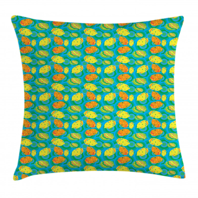 Funky Color Citrus Cartoon Pillow Cover