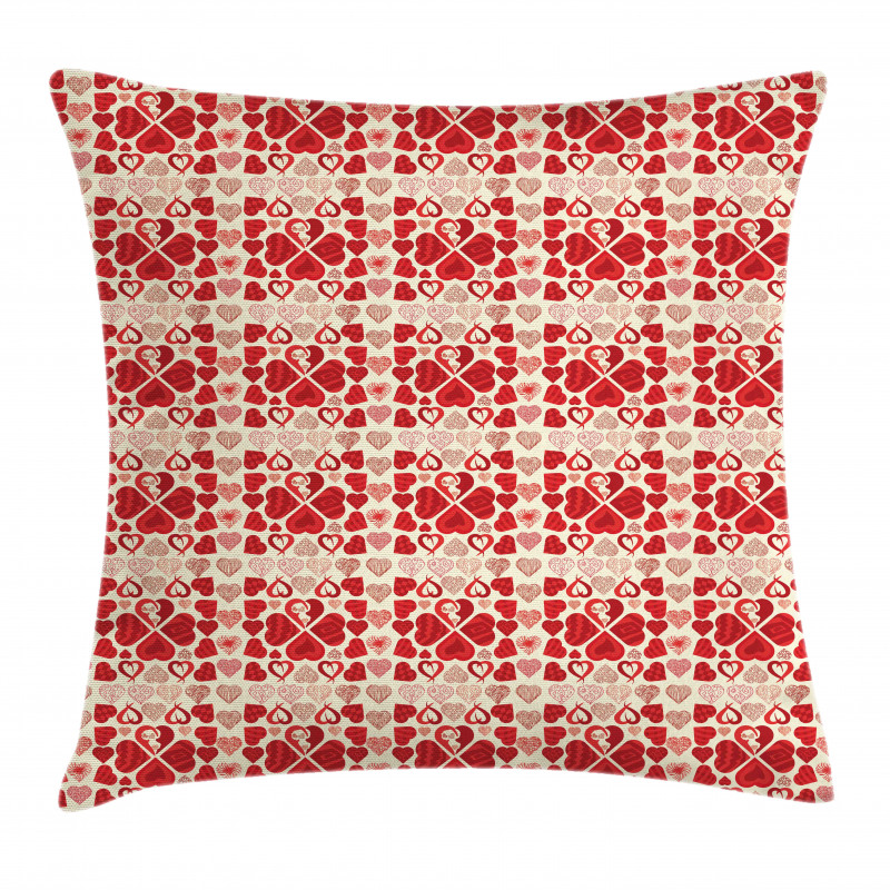 Passion Hearts Pillow Cover