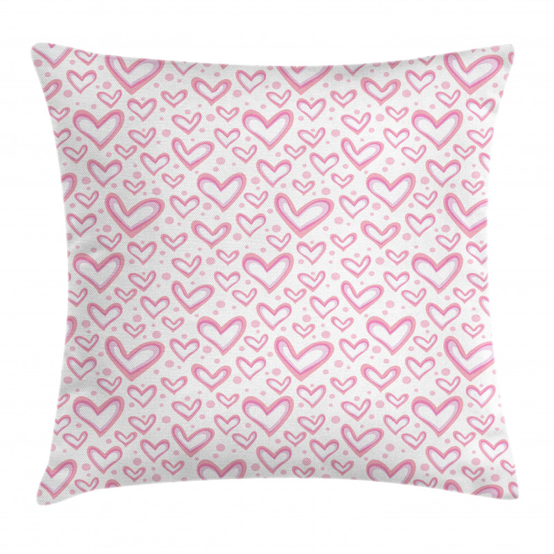 Hearts and Rounds Pillow Cover