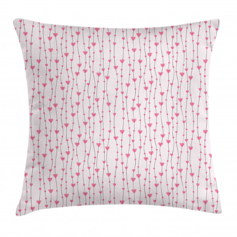 Curvilinear Heart Pillow Cover